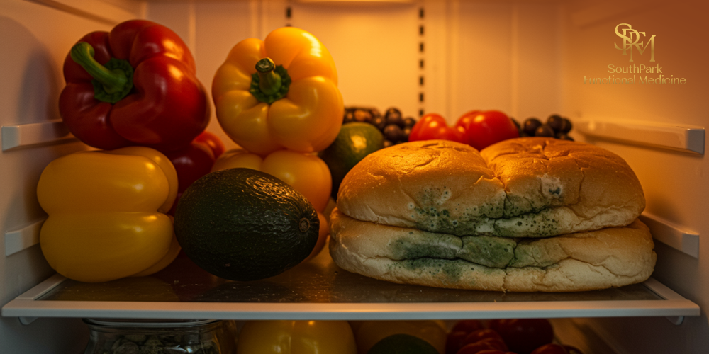 Visual showing the effects of mycotoxins on the body, managed with holistic care in Charlotte, NC